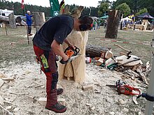 Holzskulpturenwettbewerb in Tornau